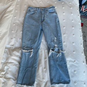 Abercrombie & Fitch The Ankle Straight Ultra High Rise Curve Love